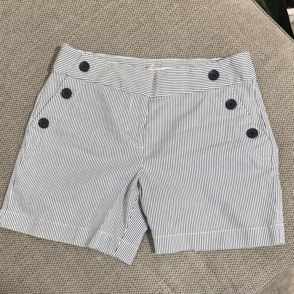 LOFT Black and White Striped Women's Shorts